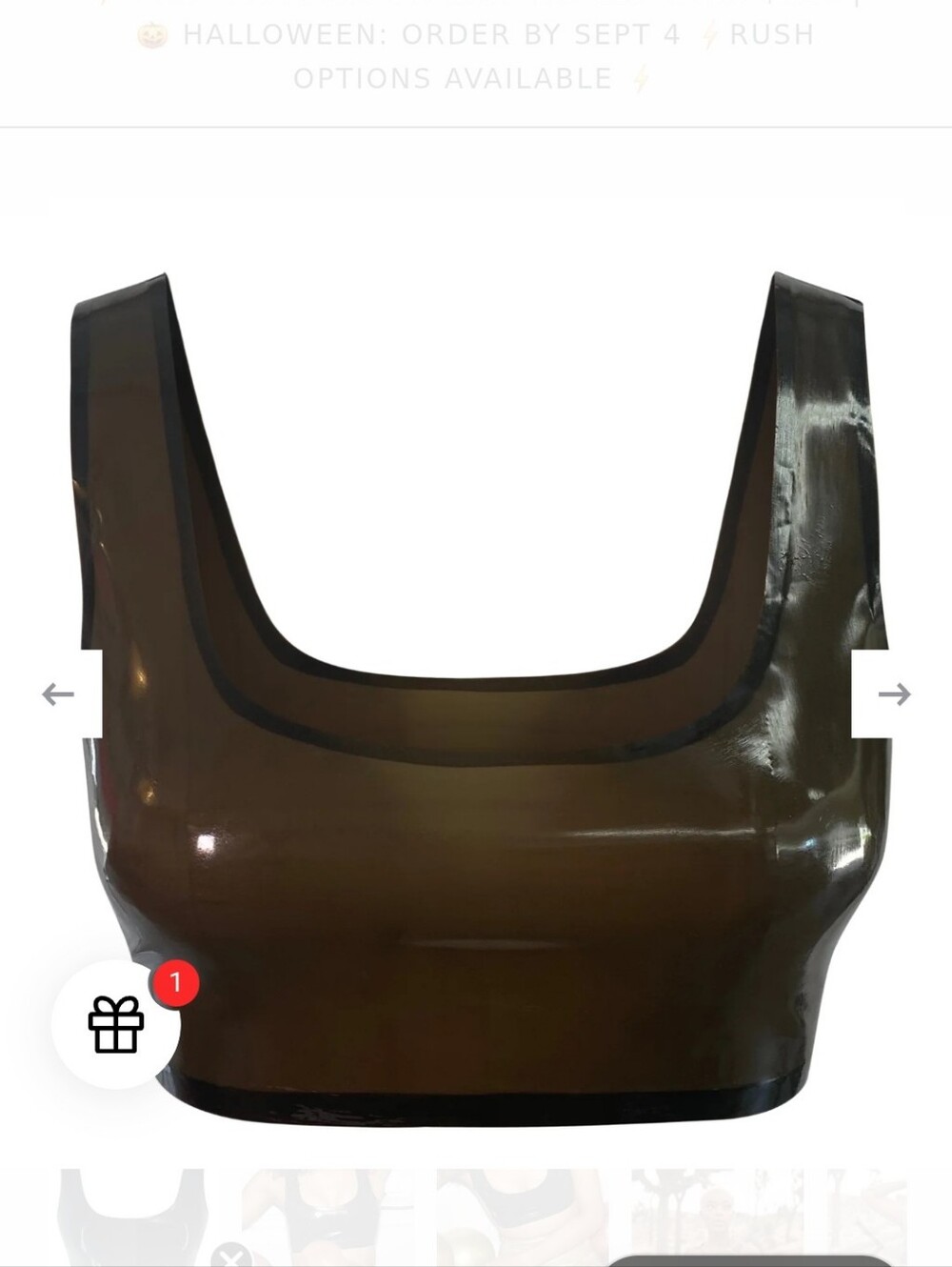 Vex Latex Rubber Kitty Bra Size M